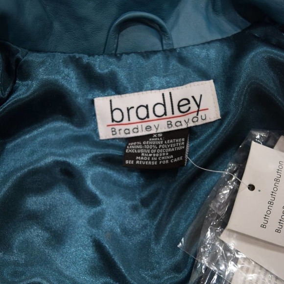 BRADLEY BAYOU QVC - Tiel color genuine leather jacket new with tag XS - Picture 6 of 7